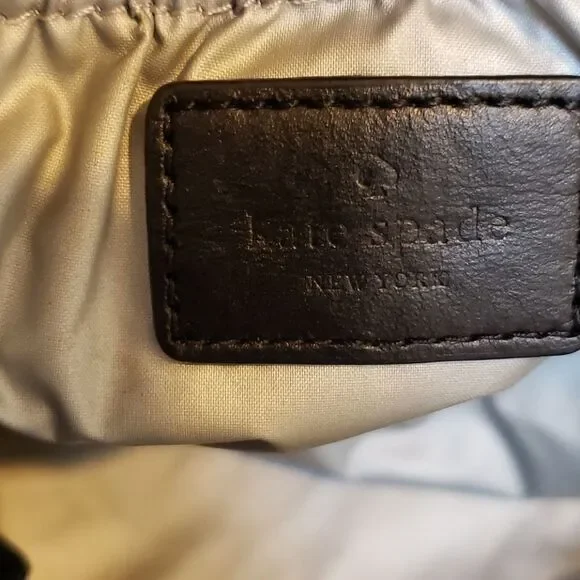 𝅺KATE SPADE BARROW STREET ANABEL BLACK WITH IVORY TRIM DIAPER BAG - Picture 14 of 16